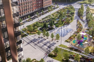 В районе Покровское-Стрешнево обустроят парк с сухим фонтаном