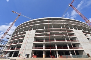 Собянин: ведется облицовка фасадов новых зданий комплекса «Олимпийский»