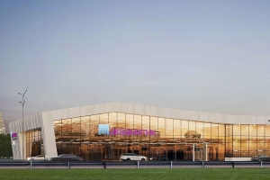 Фигурное остекление украсит автосервис на МКАД в районе Кунцево