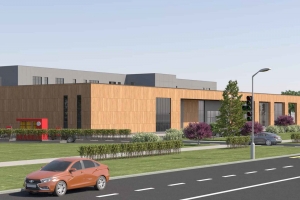 Бежево-графитовый торговый центр появится в районе Некрасовка