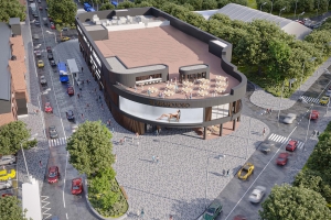 Торговый центр с округлыми фасадами появится в составе вокзала Лианозово