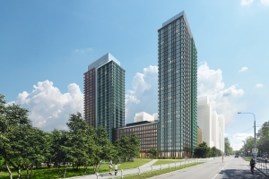 Монолит первой очереди домов по проекту КРТ в бывшей промзоне «Братцево» готов на 65%