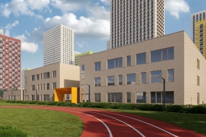 Ведется устройство фасада и кровли детского сада в районе Царицыно