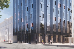 Жилой комплекс в Хамовниках оформят черными и белыми глянцевыми панелями