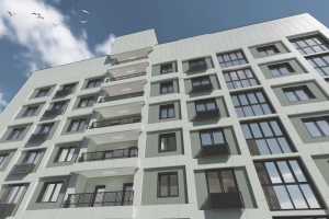 Новостройку по реновации в Метрогородке украсят зеленые панели