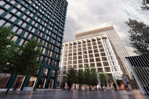 Фасад бизнес-центра в районе Беговой готов на 50%