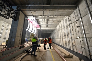 Почти все отделочные работы завершили на станции «Бачуринская»