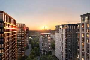 Три корпуса в строящемся ЖК на Лужнецкой набережной вышли на надземный уровень