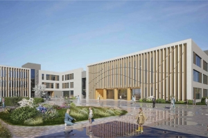 Фасады с яркими желтыми акцентами украсят школу в Коммунарке