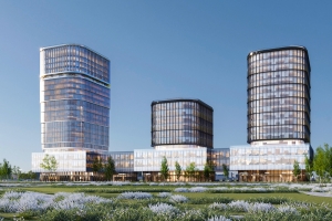 Офисный квартал с парящей галереей из стекла появится на Ходынском поле