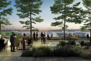 Необычная композиция из скамеек украсит набережную Южного порта