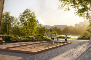 Прогулочная зона и площадка для петанка появятся при благоустройстве ЖК на западе столицы