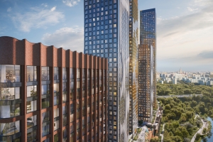 В Москве впервые в России устанавливают модули фасада весом почти 3 тонны