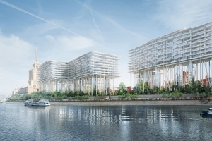 На стройплощадке ЖК «Бадаевский» сняли первые временные опоры с 35-метровых колонн