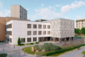 Территорию нового учебного корпуса в районе Беговой оформили яркими граффити