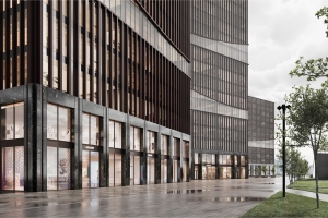 Фасады из натурального камня украсят офисный квартал на Ходынке