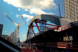 Завершен еще один этап строительства моста в районе Берегового проезда