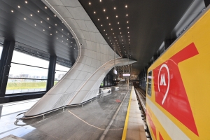 На участке метро «Новомосковская» – «Потапово» проехал тестовый электропоезд