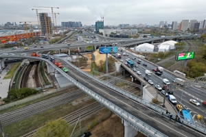 Путь открыт: запущена эстакада-съезд с МСД на Волгоградский проспект