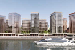 Торговую галерею с волнообразной кровлей возведут на Лужнецкой набережной