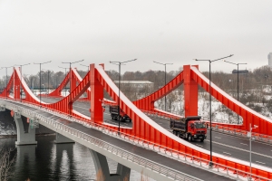 Более 6 тыс. тонн бетона использовали при строительстве моста в створе ул. Мясищева