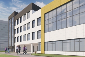 Завершается обустройство фасада школы в районе Куркино