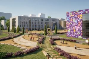 Яркие муралы украсят фасады школы в Молжаниновском районе