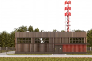 Котельную стадиона «Авангард» облицуют алюминиевыми панелями и ламелями под дерево