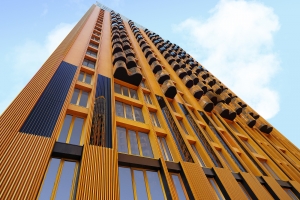 Фасады с текстурой под дерево украсят спортивно-оздоровительный кластер на ВДНХ