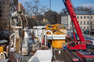 Стартовала проходка еще одного вертикального ствола на строящейся станции метро «Достоевская»