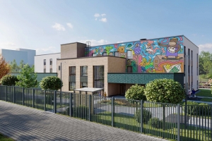 Красочный мурал с героями мультфильмов украсит детский сад в Новой Москве