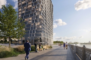 Утвержден проект офисного центра с объемной фасадной сеткой в Нагатинском Затоне