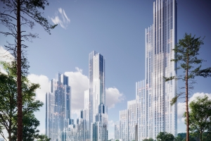 Жилой комплекс в форме трех башен-кристаллов появится в районе Проспект Вернадского