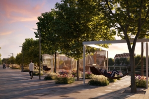 Участок набережной Москвы-реки «Западный порт» реконструирован на 20%