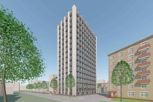 Бизнес-центр в Марьиной Роще оформят алюмокомпозитными 3D-панелями