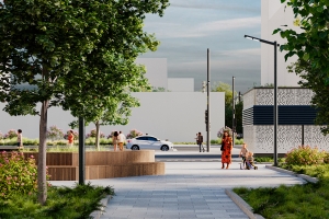 Мэр рассказал о концепции благоустройства территории у будущей станции метро «Народное Ополчение»