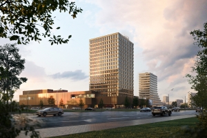 Архитектурная подсветка украсит фасады бизнес-центра в районе Очаково-Матвеевское