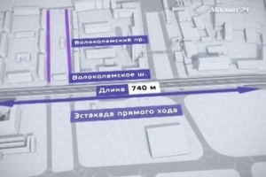 Строительство эстакады на Волоколамском шоссе