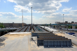 Осмотр хода работ по капитальному ремонту Нагатинского моста. С. Собянин