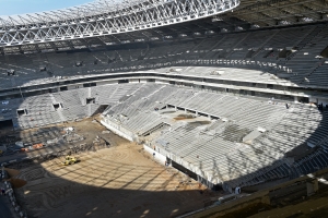 Поле на стадионе "Лужники" сделают в виде многослойного "пирога"