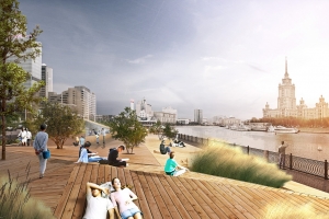 На Краснопресненской набережной возле «Москва-Сити» появятся диваны: видеосюжет от stroi.mos.ru