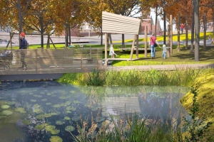 В парке «Зарядье» завершается создание искусственных прудов