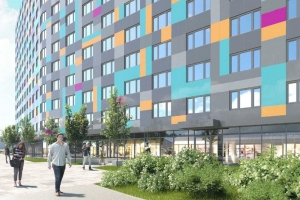 Два разноцветных корпуса гостиницы построят вместо парковки в Строгино