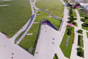 На кровле станции метро «ЦСКА» появятся газоны и лавочки