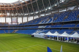 На стадионе «Динамо» уложили газон