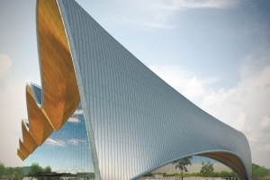 Центр художественной гимнастики в виде летящей ленты построят в Лужниках