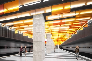 Станцию БКЛ метро «Улица Новаторов» украсит огненный потолок