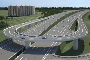 На ЦКАД началось строительство развязки на пересечении с Калужским шоссе