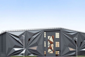 3D-фасад в стиле оригами украсит ледовый дворец в Новой Москве