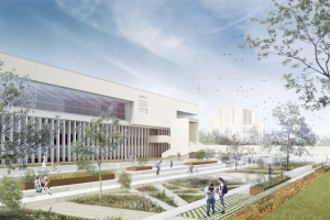 Новый лекторий и место для выставок: какой станет территория возле здания библиотеки ИНИОН